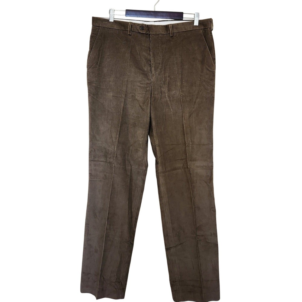 Lauren Ralph Lauren‎ Mens Brown Corduroy Pants 36X34 Straight Leg Stretch Cotton